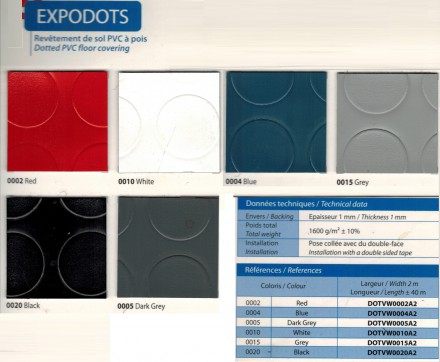 Выставочный линолеум Expodots 004 синий