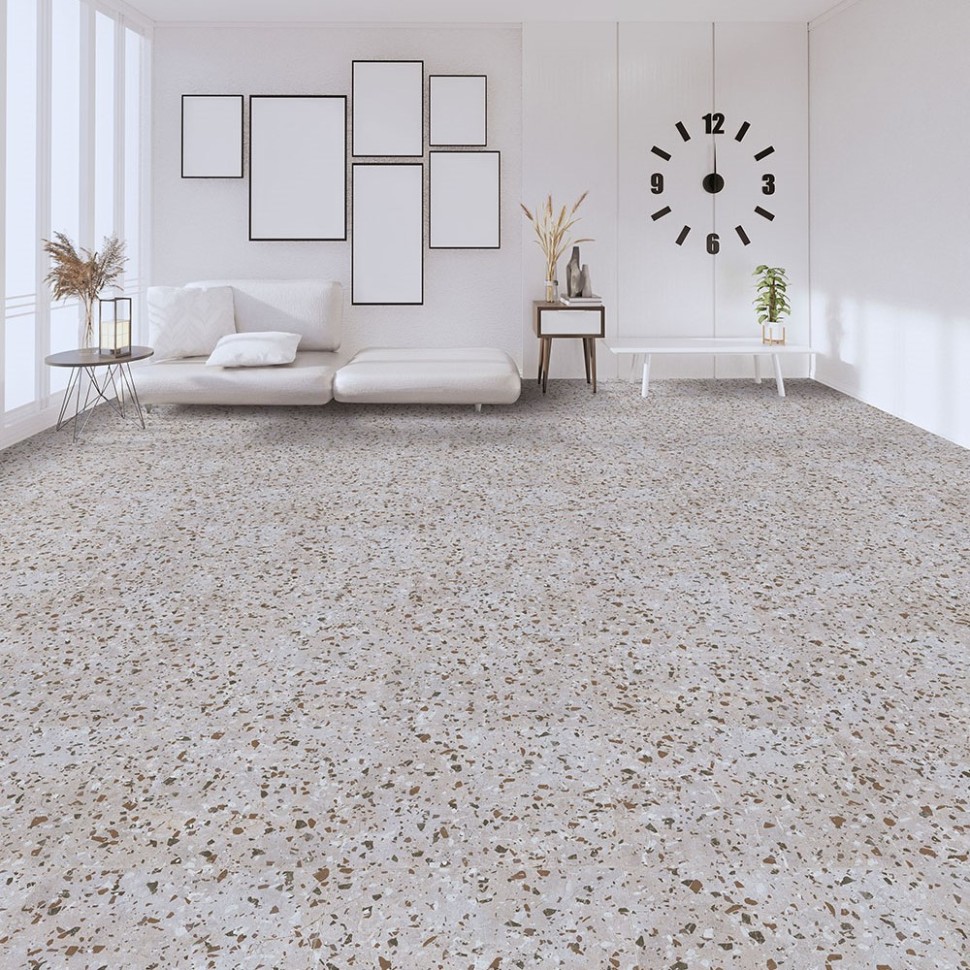 Vertigo Trend Stone 5802 TERRAZZO DOLCE GREY плитка ПВХ Вертиго тренд мозаичный серо-коричневый