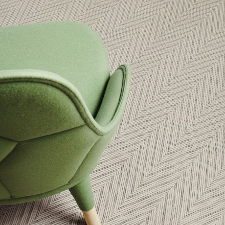 Hoffmann Decoration 10 плетеное виниловое покрытие для пола Хофман Декоратион зигзаг белый