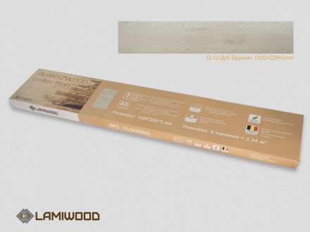 SPC QUARTZWOOD Q-12 Дуб Бруклин водостойкий ламинат Кварцвуд 