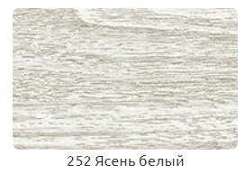 Плинтус ИДЕАЛ КОМФОРТ 55 с кабель каналом 252 Ясень белый