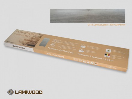 SPC QUARTZWOOD Q-14 Дуб Бродвей водостойкий ламинат Кварцвуд 