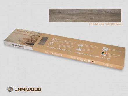 SPC QUARTZWOOD Q-16 Дуб Сохо водостойкий ламинат Кварцвуд 
