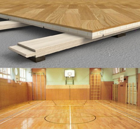 GraboSport Spring Air Elite дуб спортивная паркетная система Спринг эйр элит