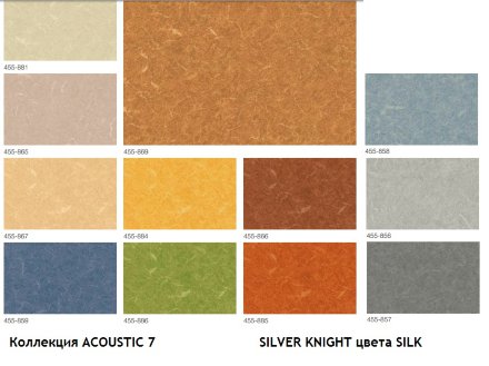 Линолеум Acoustic 7 455-864 Silver Knight 