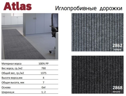 Atlas Star 2868 дорожка ковролиновая Атлас стар черная