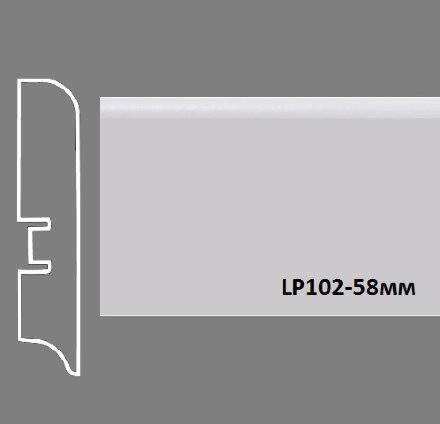 Плинтус L-DECOR MDF белый