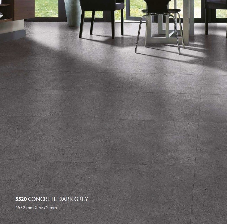 Vertigo Trend Stone 5520 Concrete Dark grey плитка ПВХ Вертиго тренд стоун бетон темно-серый