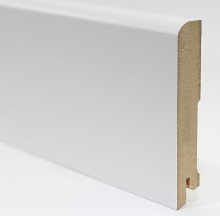 DEARTIO MDF U 102 плинтус Деартио МДФ прямой белый ровный