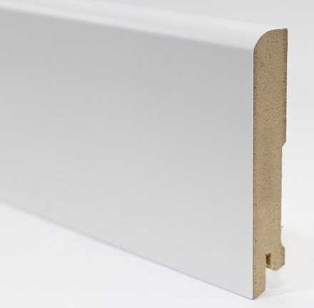 DEARTIO MDF U 102 плинтус Деартио МДФ прямой белый ровный
