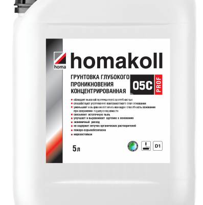 Homakoll 05C Prof грунт глубокого проникновения, для впитывающих оснований Хома проф