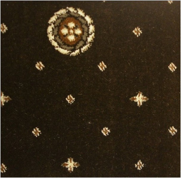 Ковролин Виктория 02 0024 коричневый с беж медальоном Ковролин Виктория 02 0024 коричневый с беж медальоном