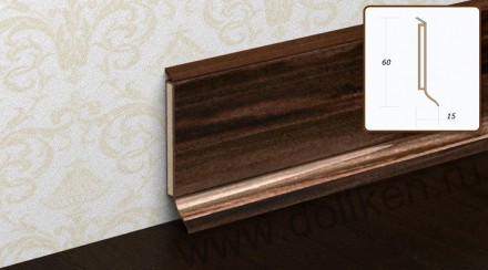 Dollken S60 Flex Life TOP тонкий плинтус на деревянной основе Долькен флекс лайф топ
