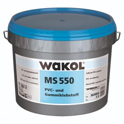 WAKOL MS 550 для укладки всех видов гибких покрытий клей ВАКОЛ на основе MS-полимера 