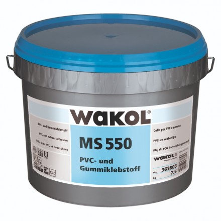WAKOL MS 550 для укладки всех видов гибких покрытий клей ВАКОЛ на основе MS-полимера 