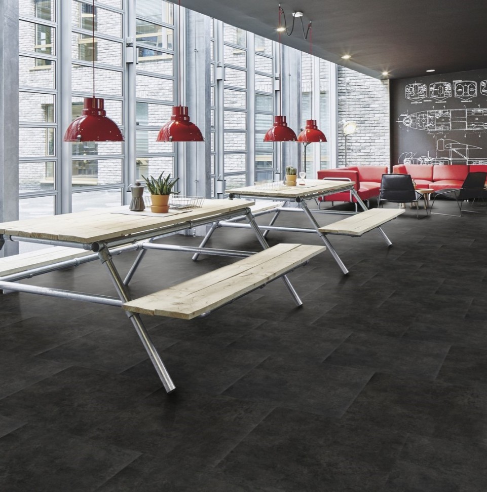 Effekta professional 4063 T/8063 T Black Concrete PRO 50х50 см клеевая виниловая плитка Effekta professional 4063 T/8063 T Black Concrete PRO 50х50 см клеевая виниловая плитка