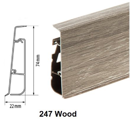 Плинтус Cezar Hi-Line Prestige 247 Wood