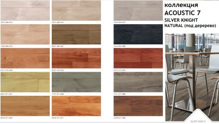 Линолеум Acoustic 7 NATURAL 2085-378-856 Silver Knight 