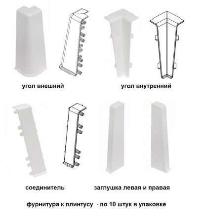 Фурнитура к плинтусу Cezar Hi-Line Prestige