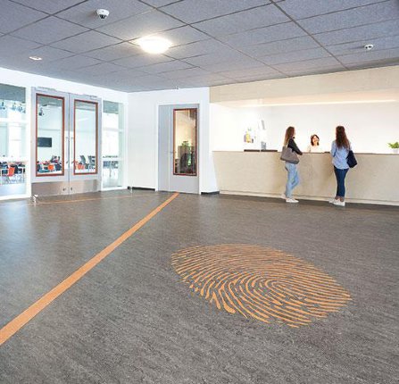 Marmoleum Ohmex 73048 graphite токорассеивающий мармолеум Охмекс серый темный