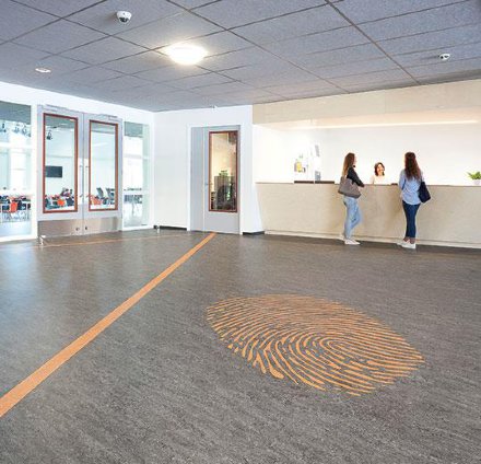 Marmoleum Ohmex 73048 graphite токорассеивающий мармолеум Охмекс серый темный