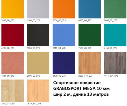GraboSport Mega 1596 черный спортивное покрытие Мега 10 мм 