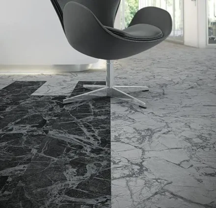 Flotex Marble planks 143001 carrara ковровая планка Флотекс Марбл каррара серый мрамор