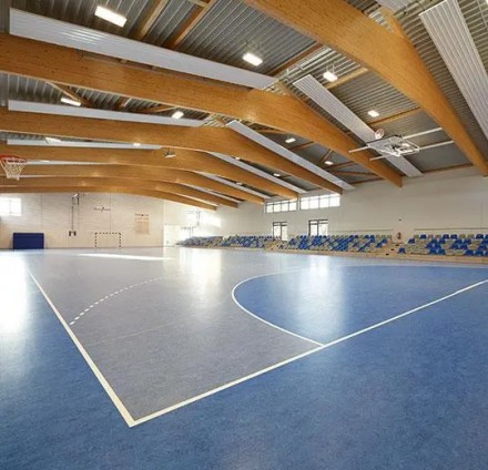 Marmoleum Sport 83056 blue натуральный спортивный мармолеум голубой