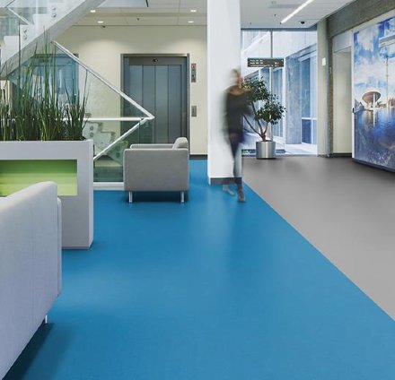 Мармолеум FORBO Piano 3645 Neptune blue
